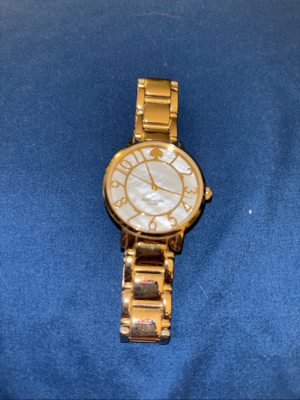 Kate Spade Gold Tone Women's Watch with Mother of Pearl Dial